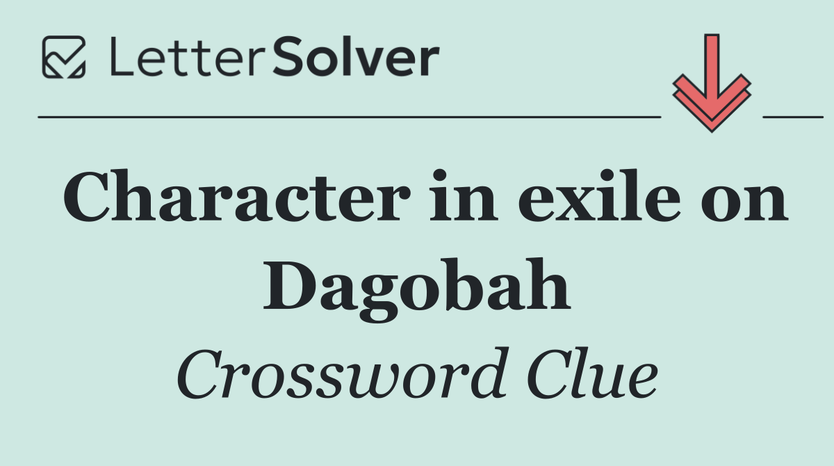 Character in exile on Dagobah