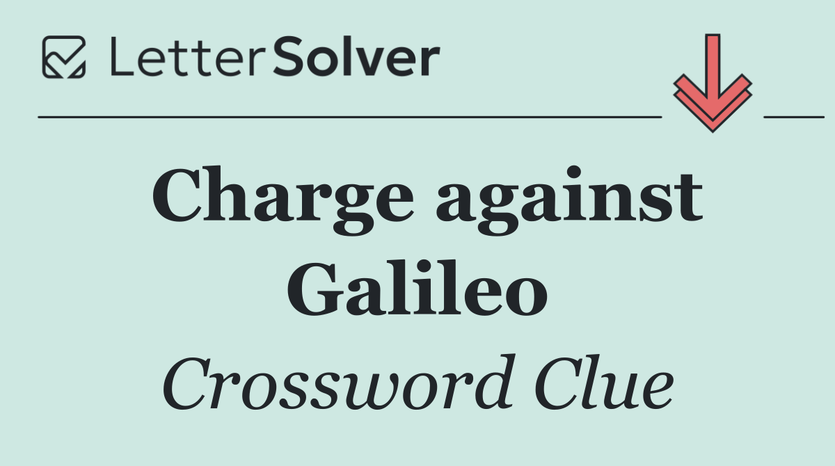 Charge against Galileo