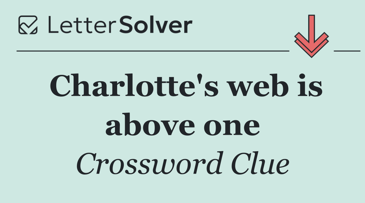 Charlotte's web is above one