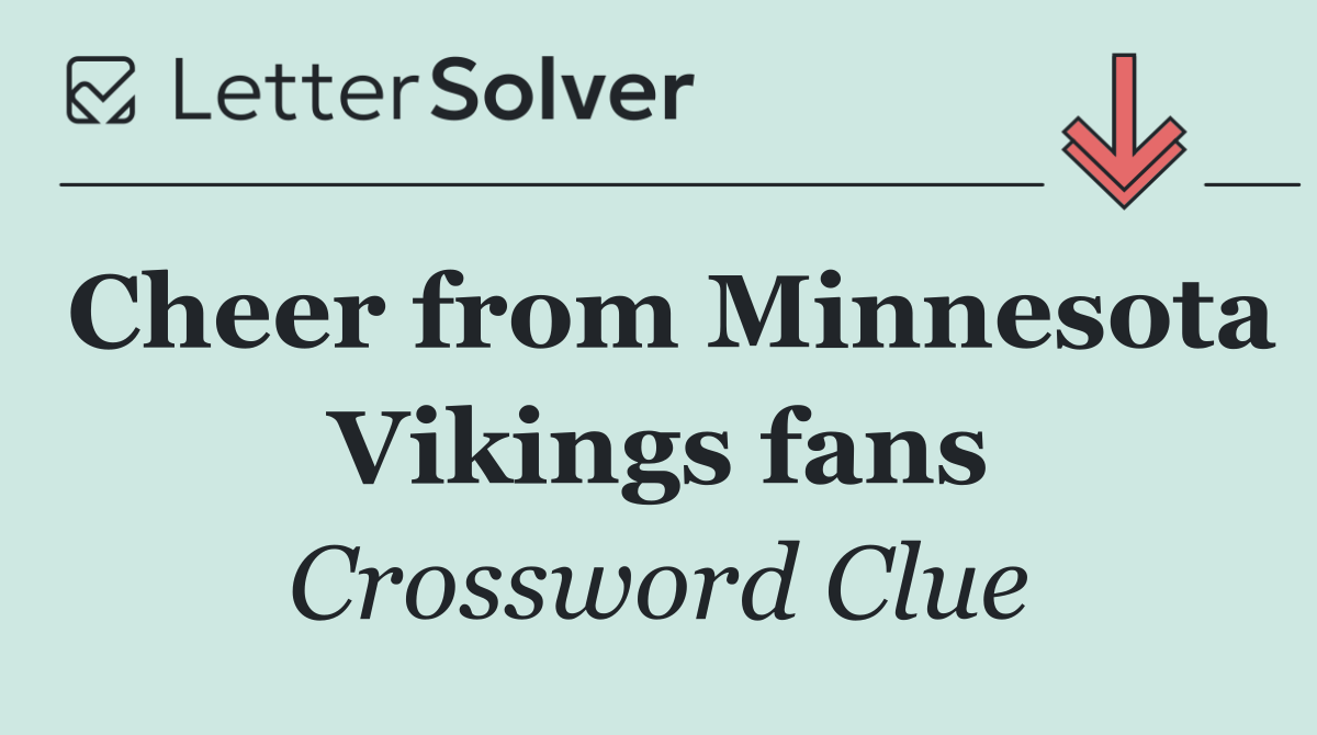 Cheer from Minnesota Vikings fans
