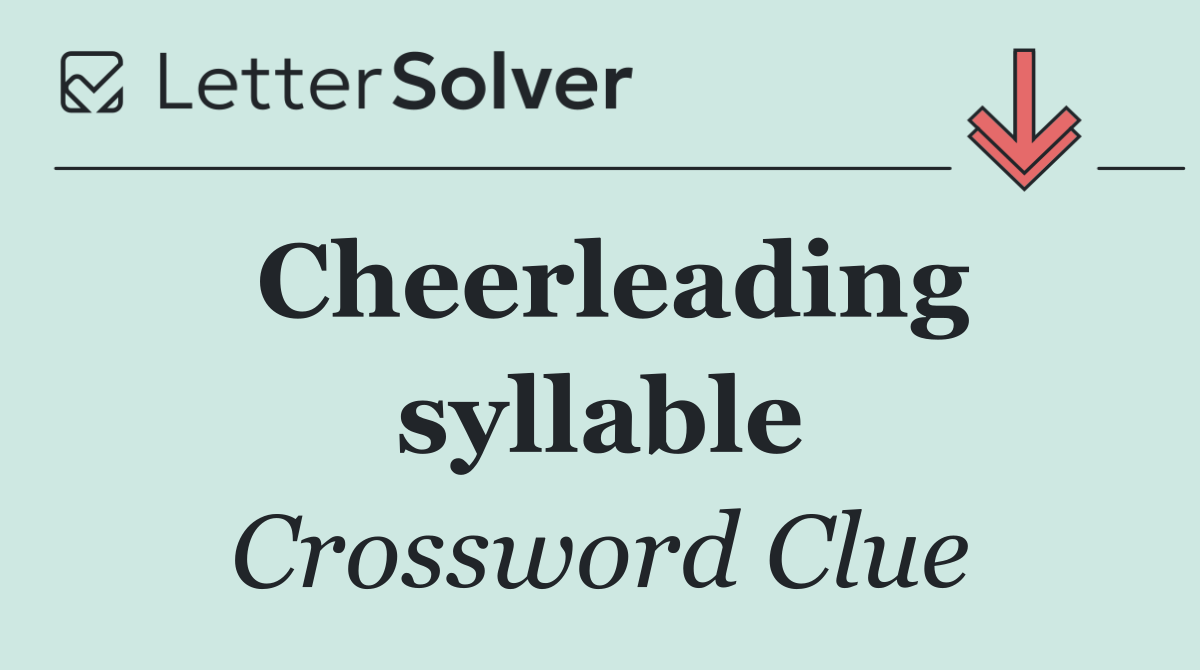 Cheerleading syllable