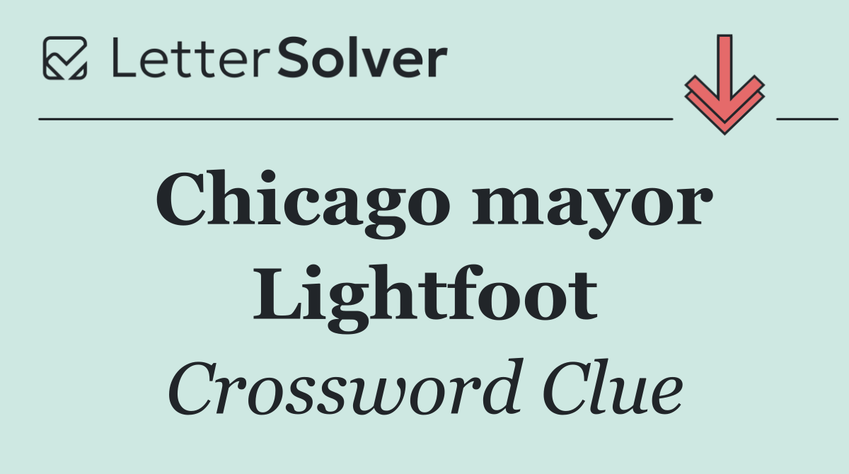 Chicago mayor Lightfoot