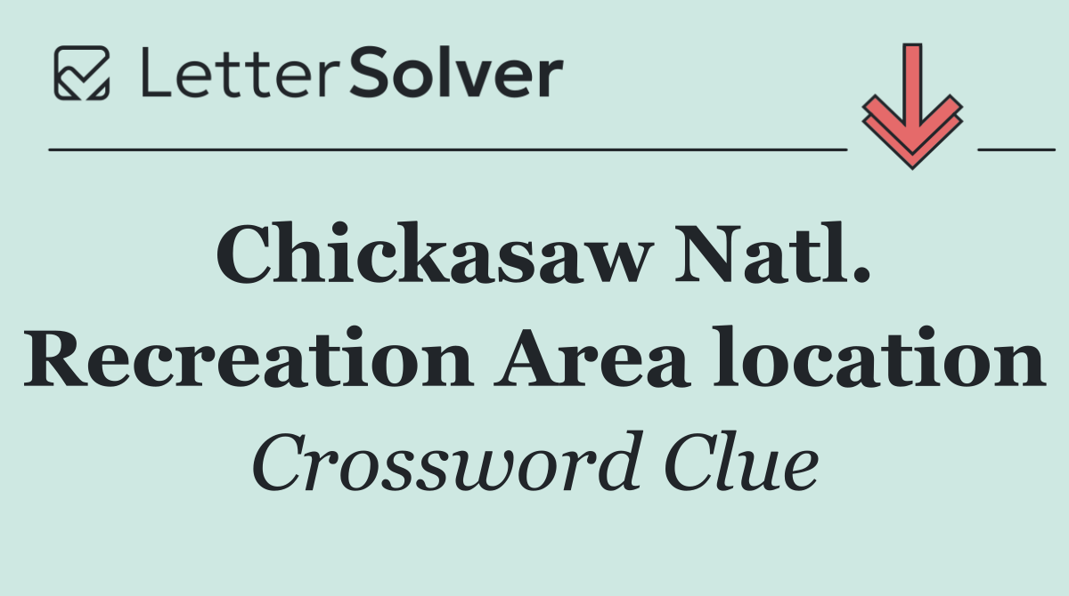 Chickasaw Natl. Recreation Area location