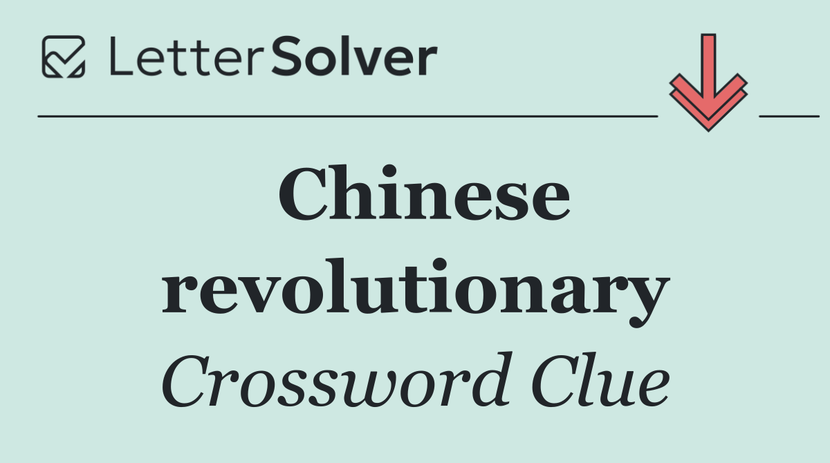 Chinese revolutionary