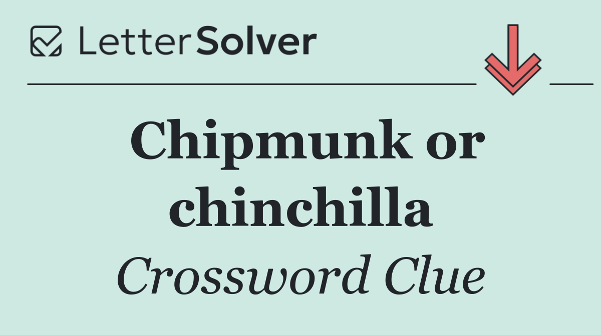 Chipmunk or chinchilla