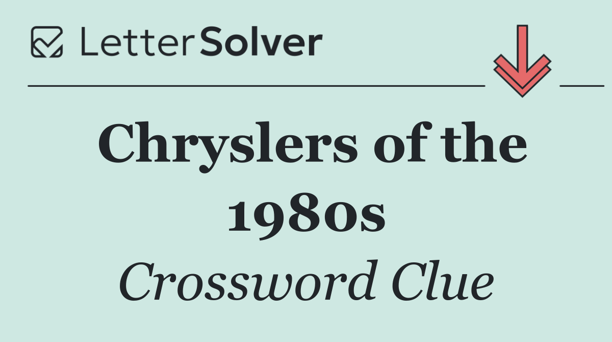 Chryslers of the 1980s