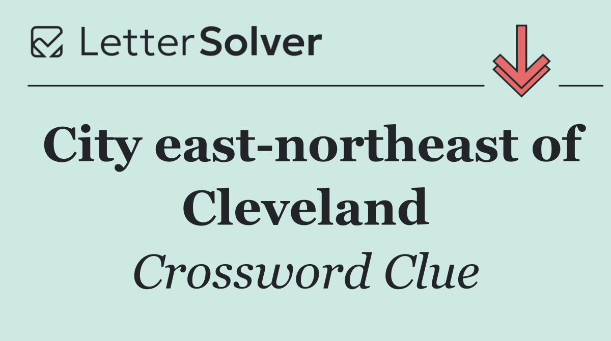 City east northeast of Cleveland