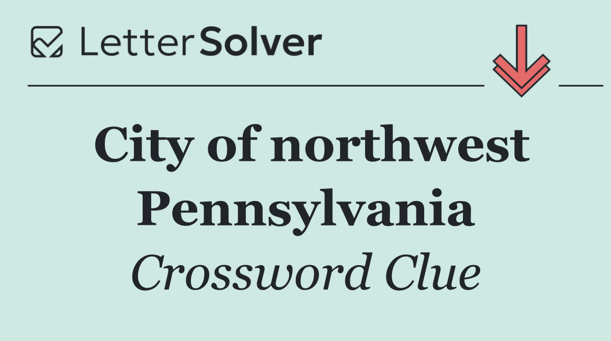 City of northwest Pennsylvania