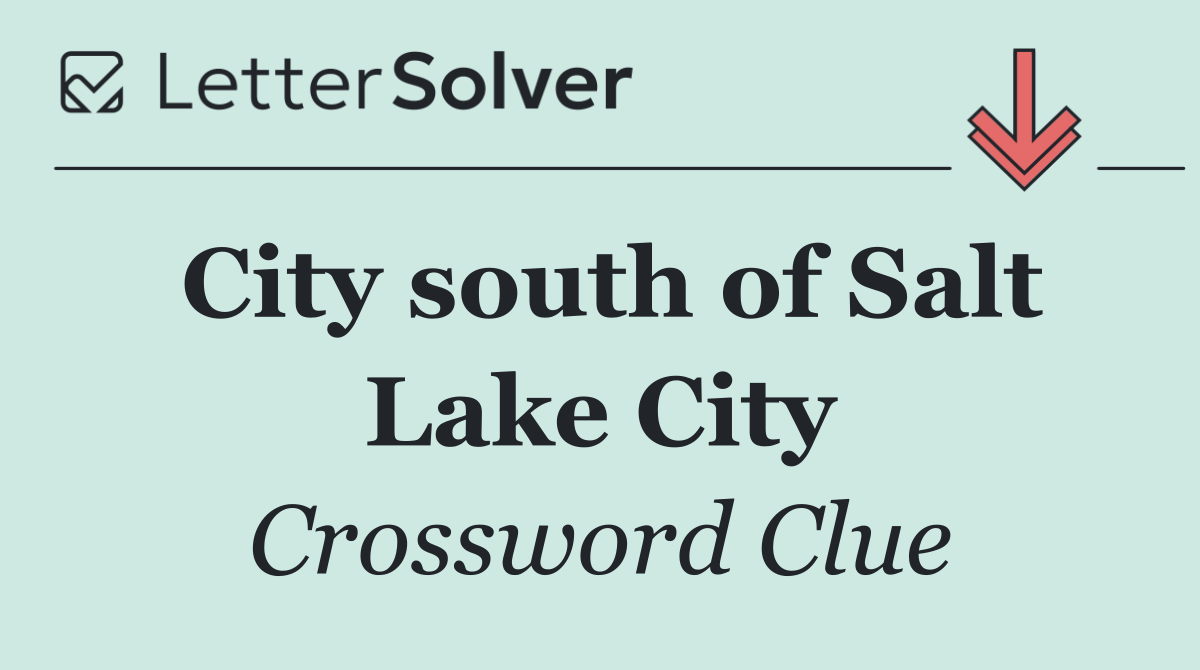 City south of Salt Lake City