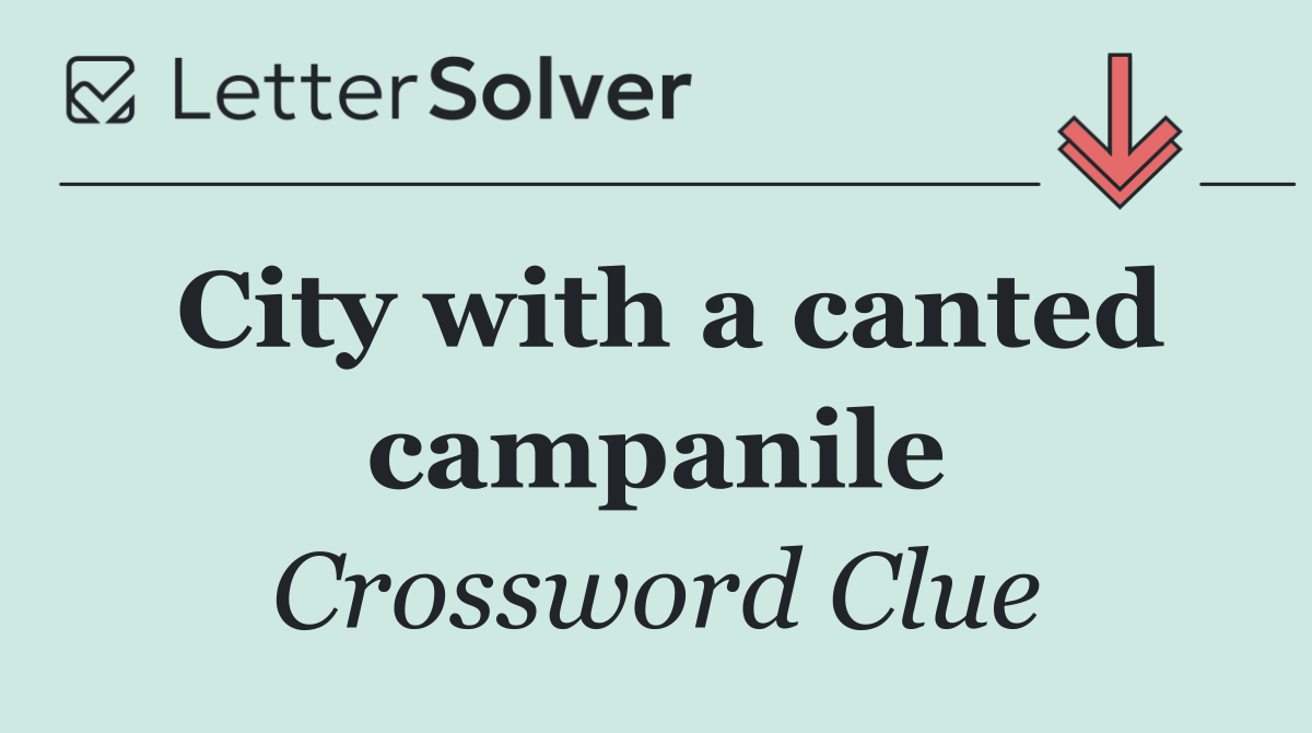 City with a canted campanile