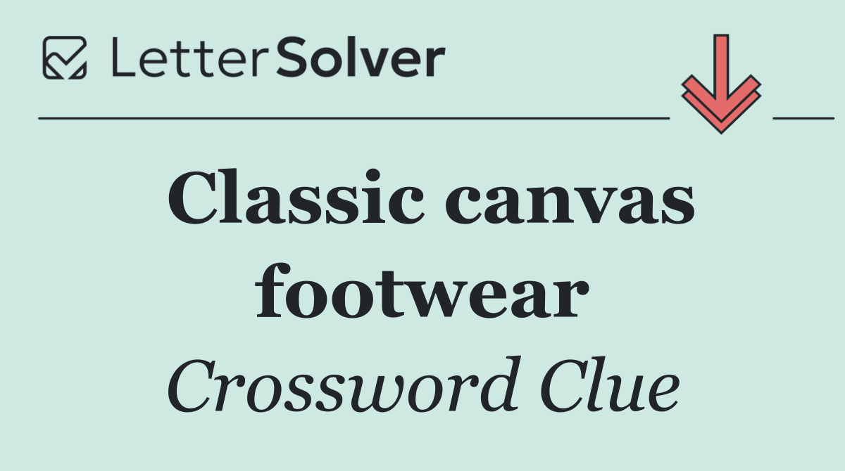 Classic canvas footwear