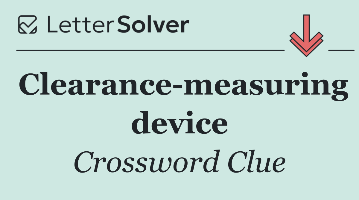 Clearance measuring device