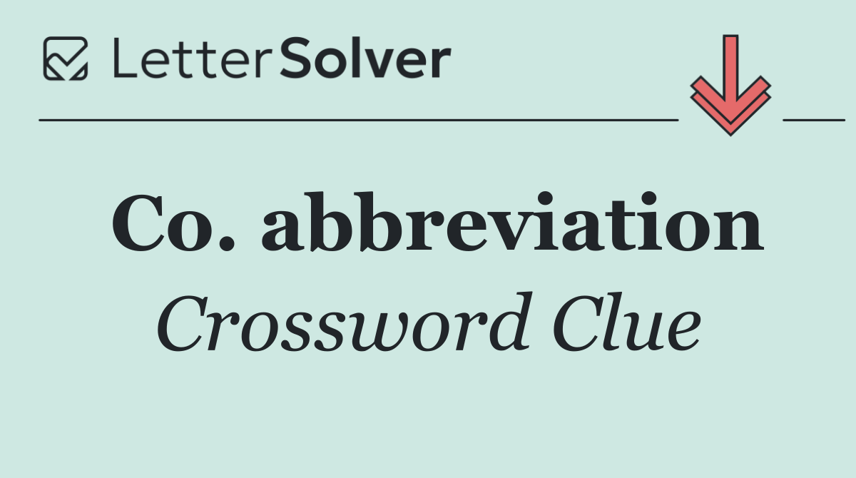 Co. abbreviation