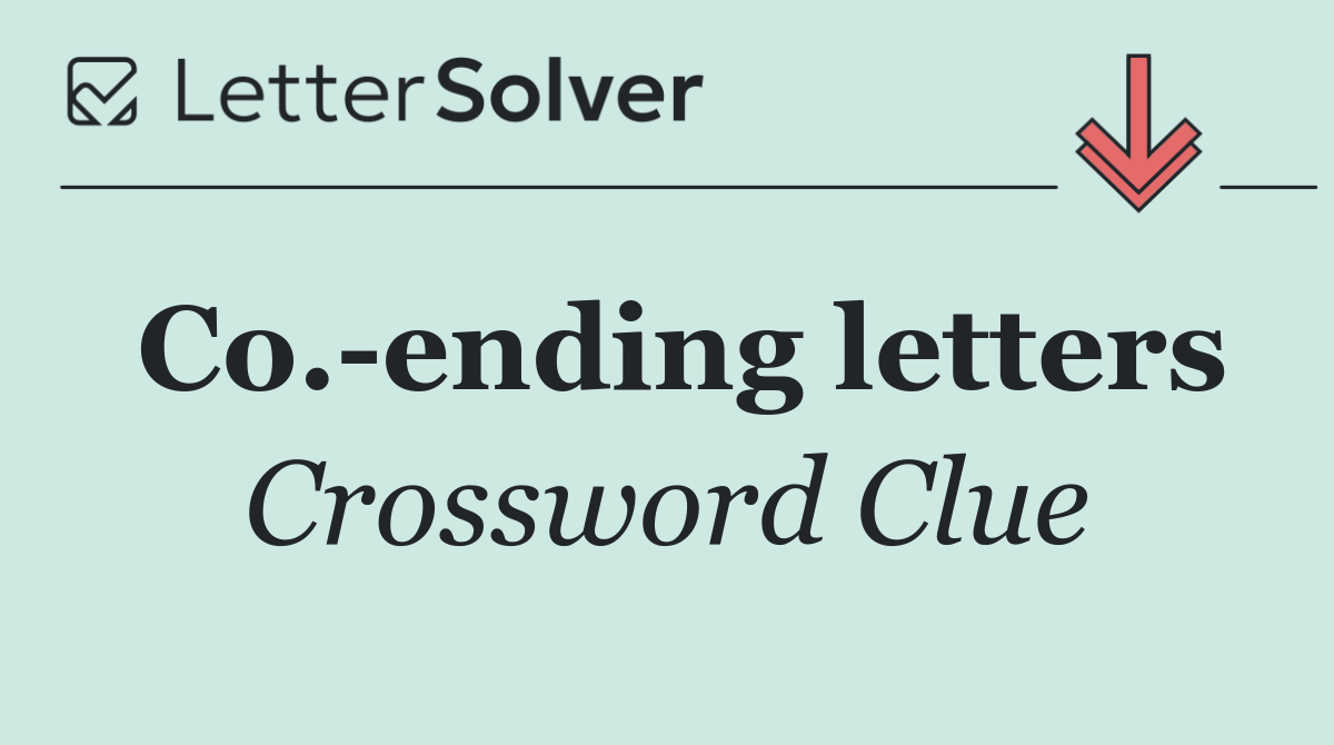 Co. ending letters