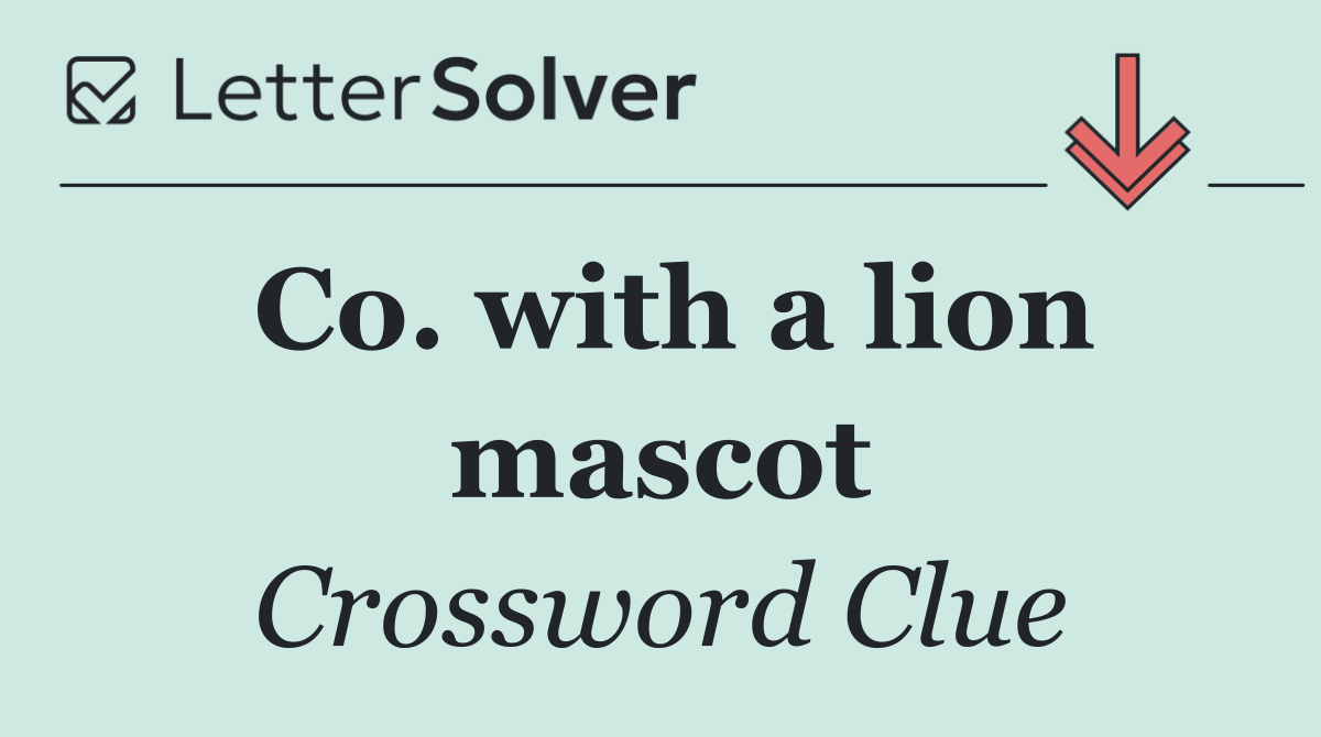 Co. with a lion mascot