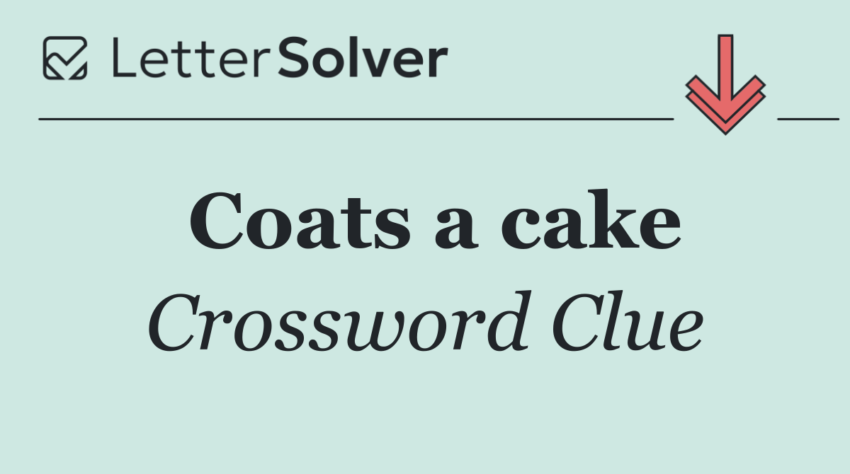 Coats a cake