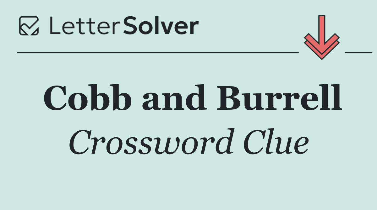 Cobb and Burrell