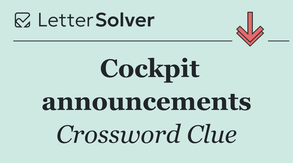 Cockpit announcements