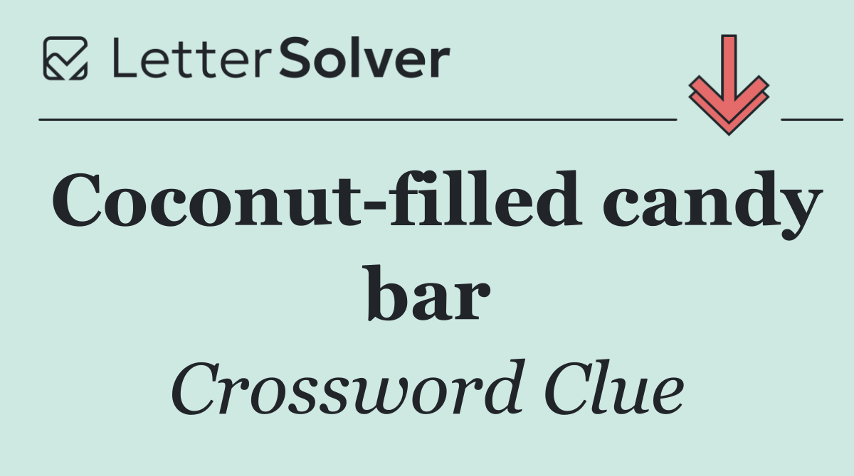 Coconut filled candy bar
