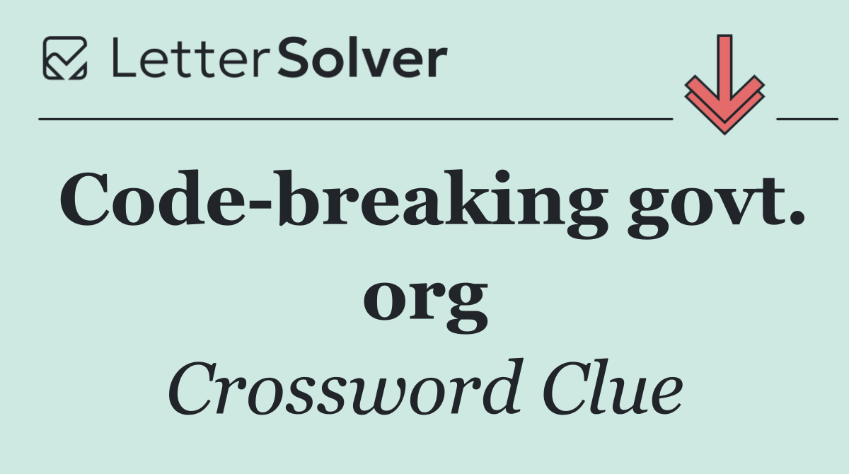Code breaking govt. org