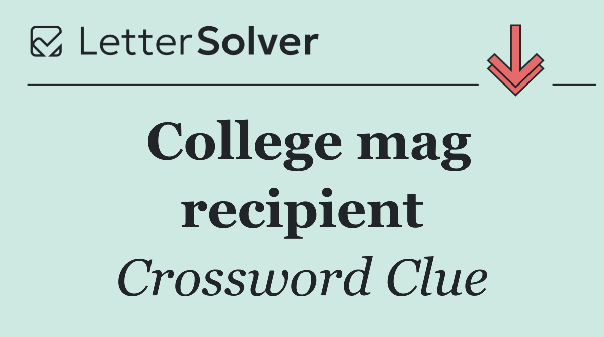 College mag recipient