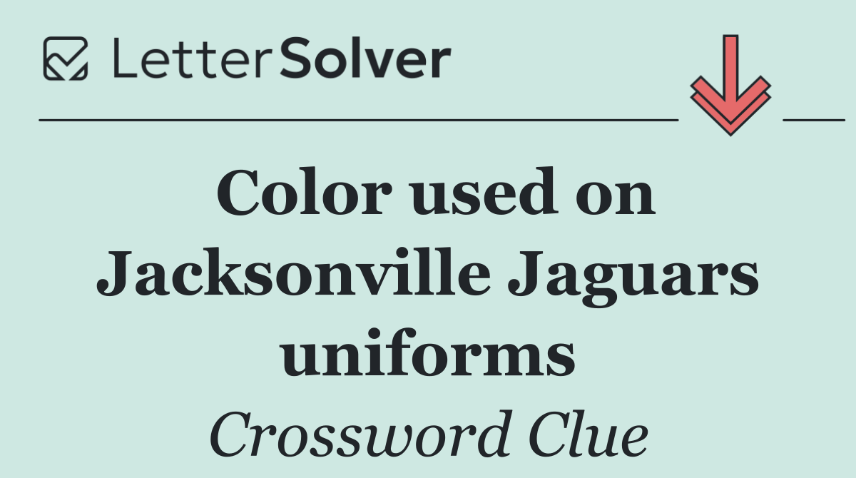 Color used on Jacksonville Jaguars uniforms