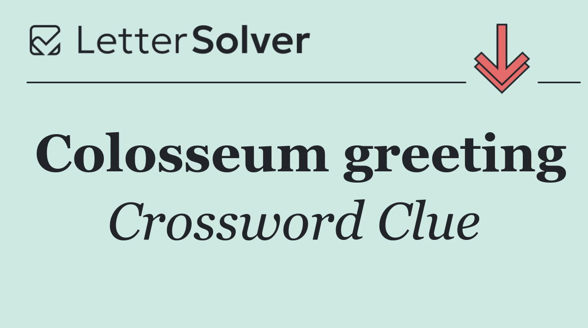 Colosseum greeting