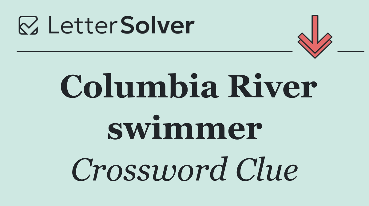 Columbia River swimmer