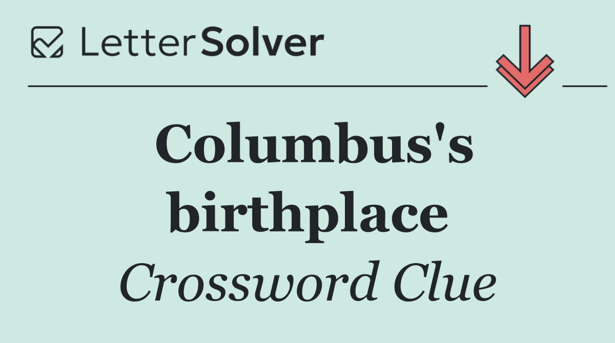 Columbus's birthplace