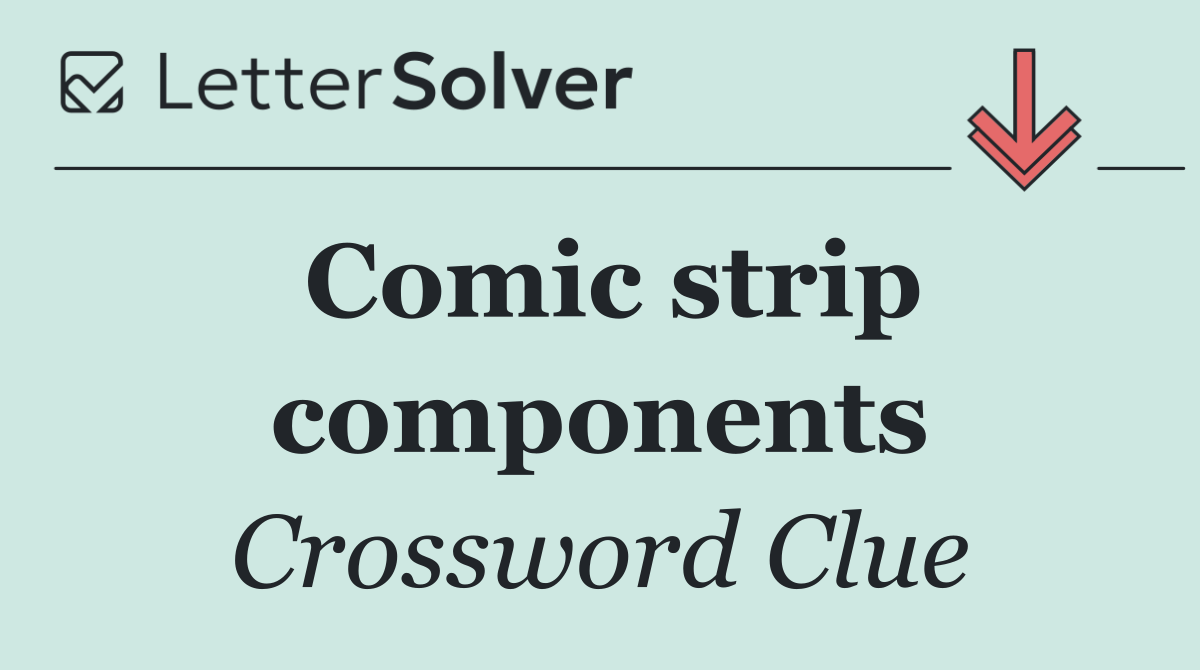 Comic strip components