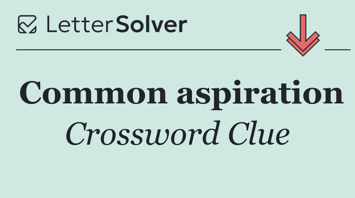 Common aspiration
