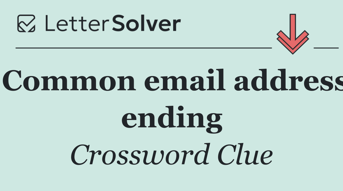 Common email address ending