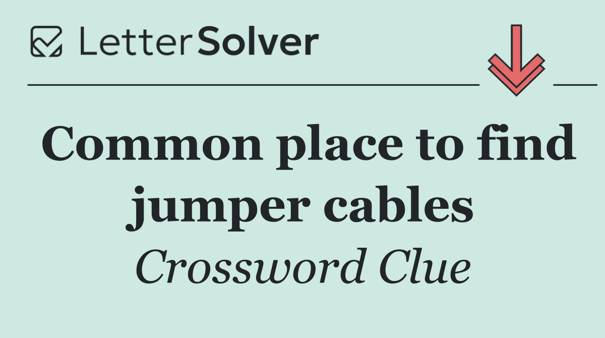 Common place to find jumper cables