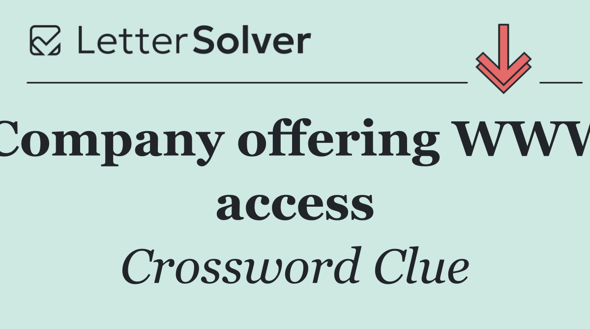 Company offering WWW access