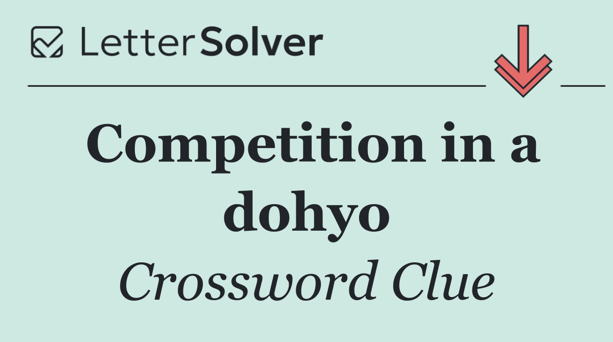 Competition in a dohyo
