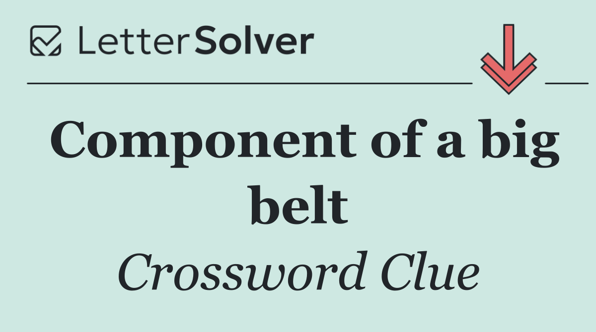 Component of a big belt