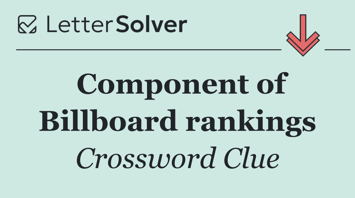 Component of Billboard rankings