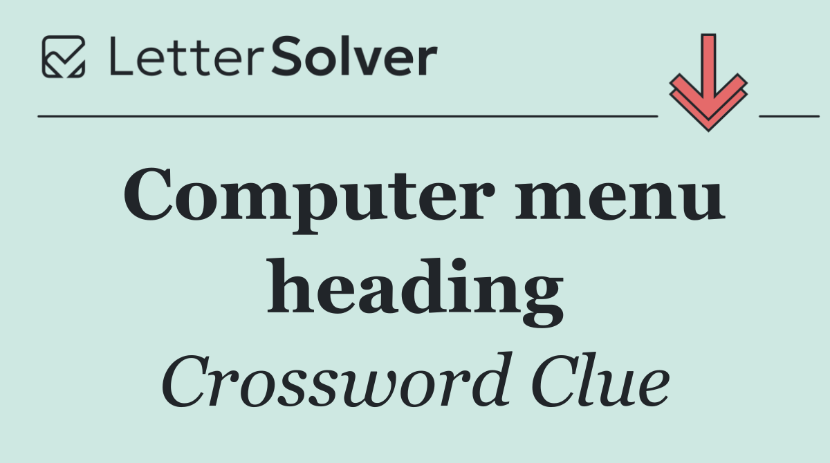 Computer menu heading
