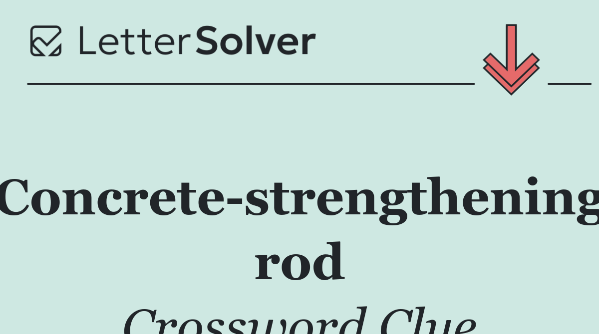 Concrete strengthening rod
