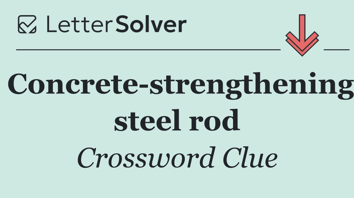 Concrete strengthening steel rod