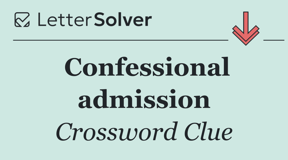 Confessional admission