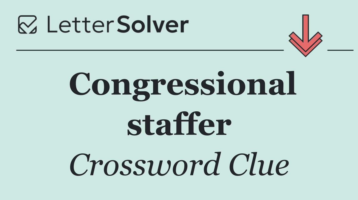 Congressional staffer