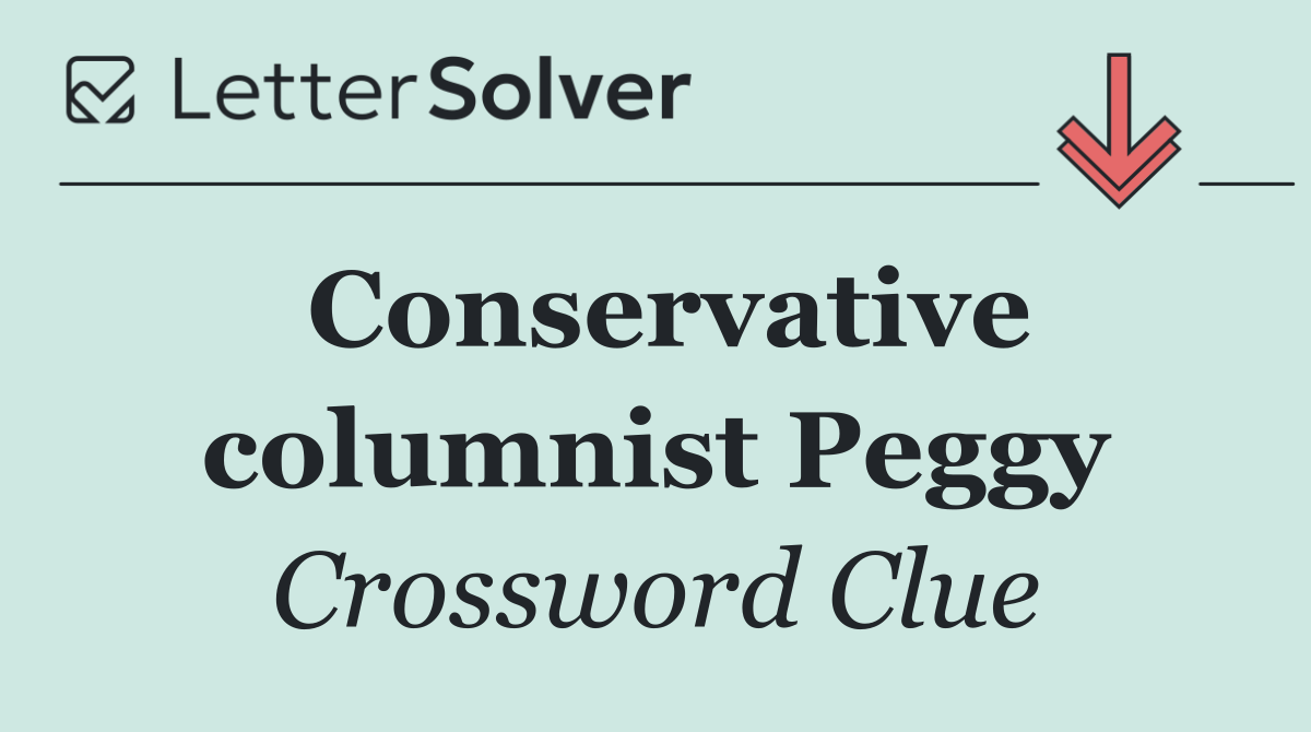 Conservative columnist Peggy