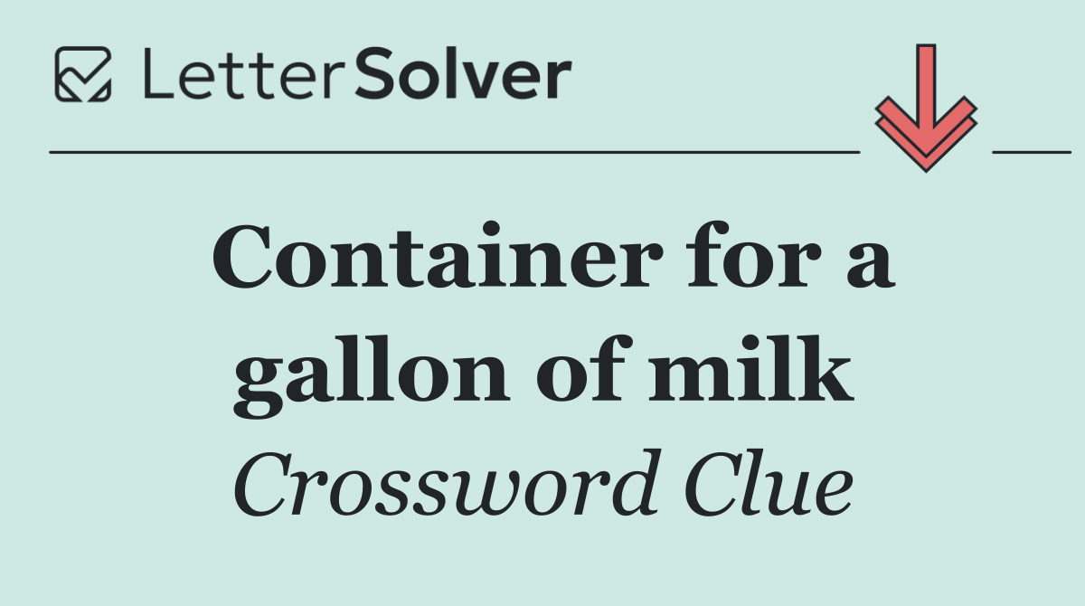 Container for a gallon of milk