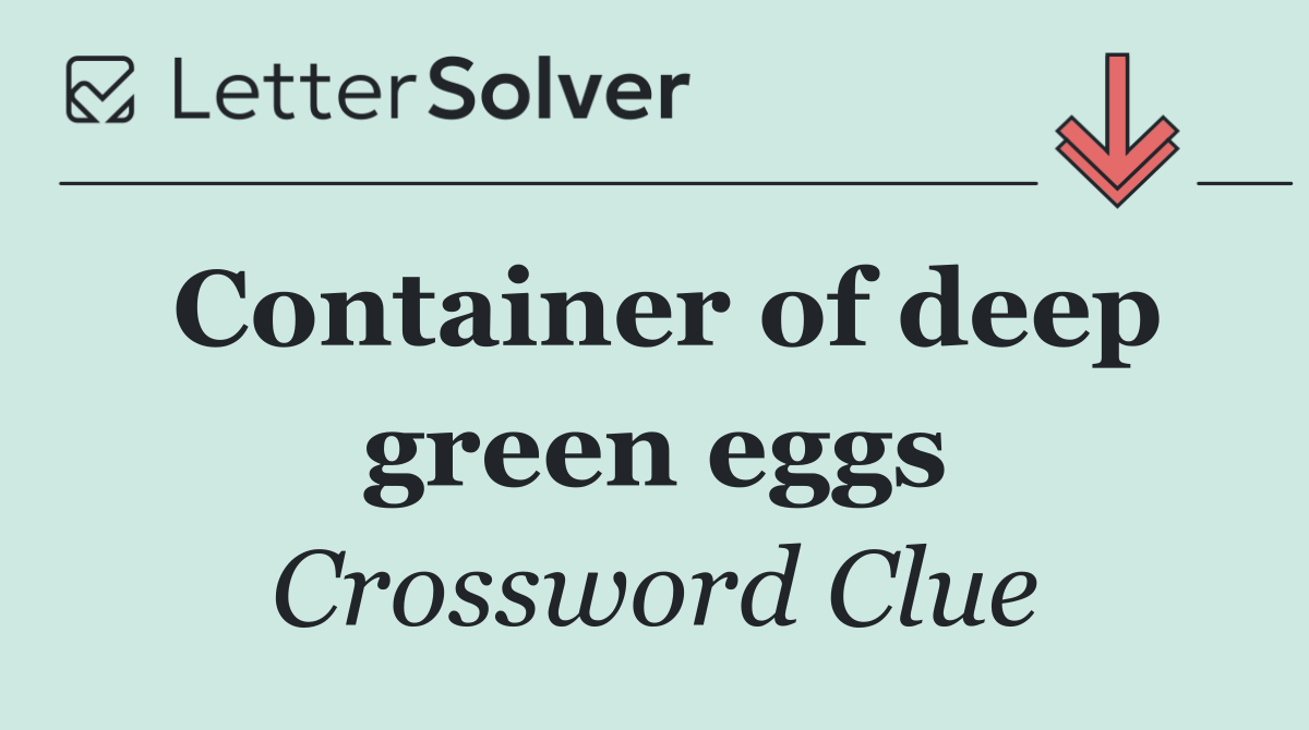Container of deep green eggs