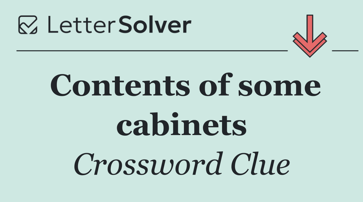 Contents of some cabinets