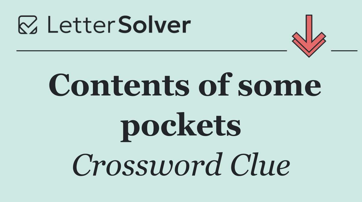 Contents of some pockets