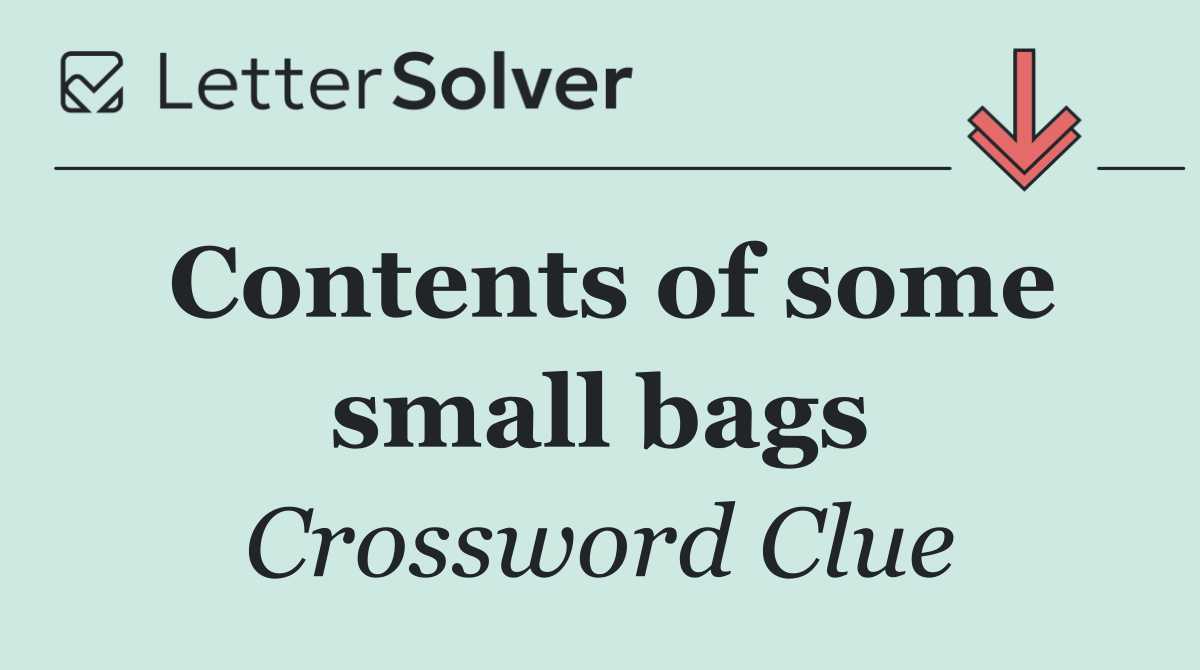 Contents of some small bags