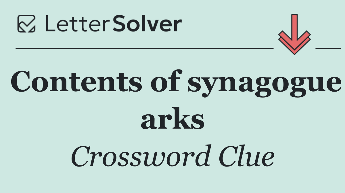 Contents of synagogue arks