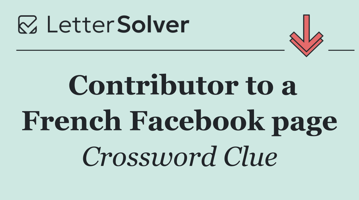 Contributor to a French Facebook page